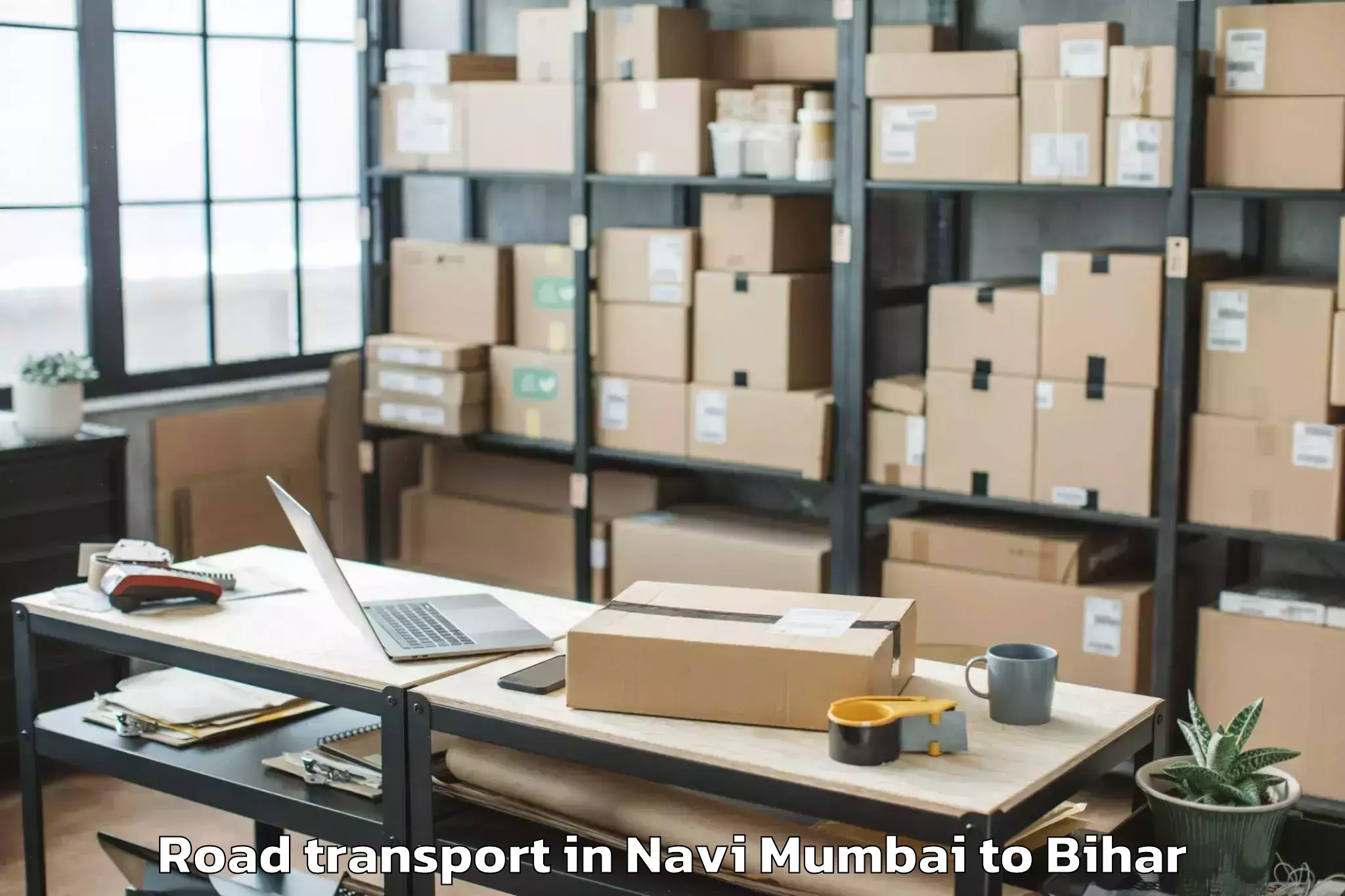 Top Navi Mumbai to Babubarhi Road Transport Available